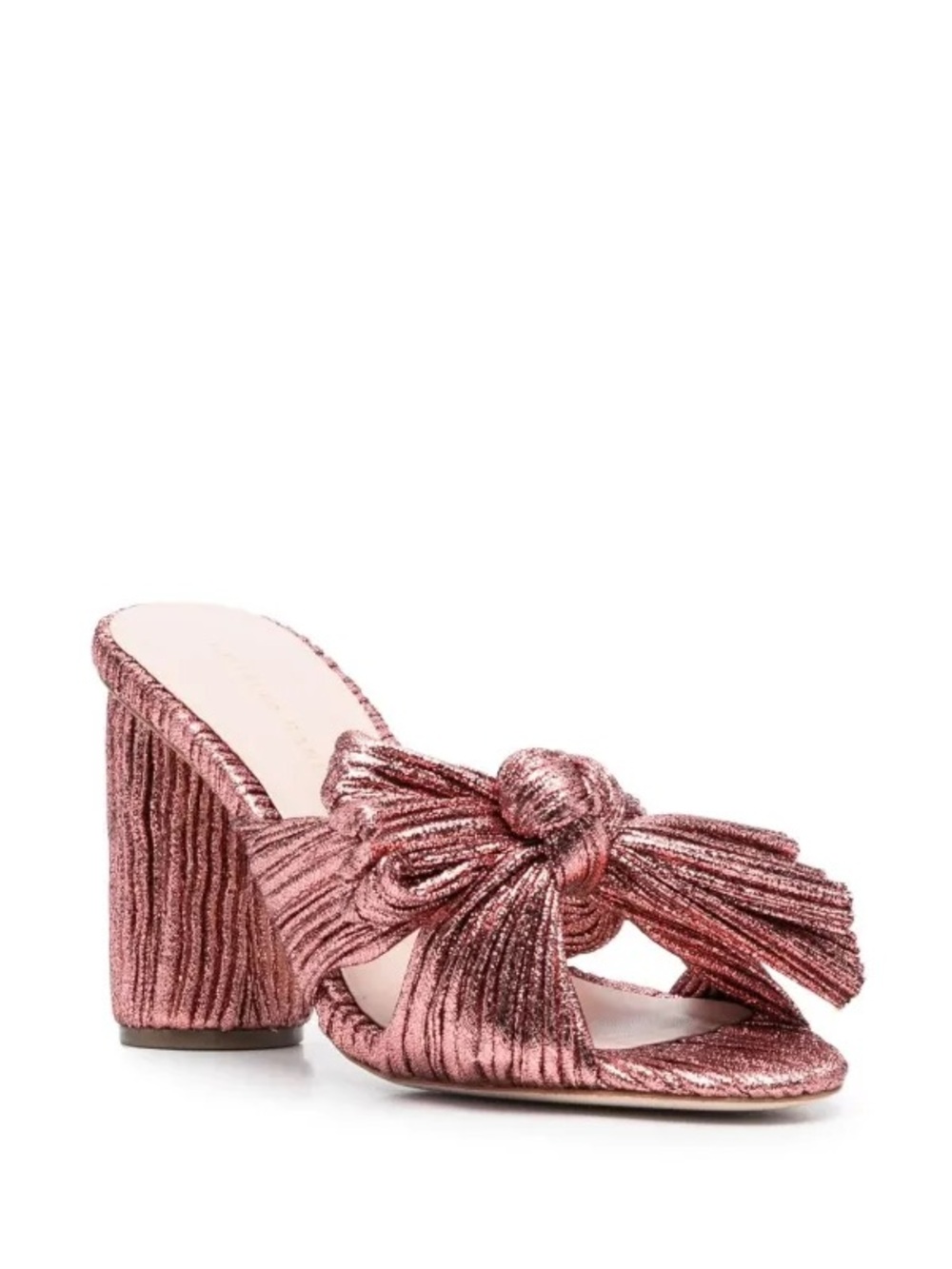 Loeffler Randall Pink and Gold Textured Bow Mules - Picture 7 of 7